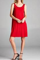 Red Flare Dress