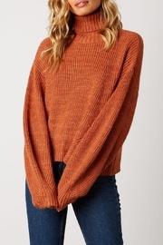  Turtleneck Balloon-sleeve Sweater