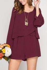  Maroon Flirty Romper