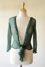 Green Ruffle Cardigan