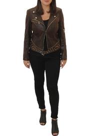  Pleathered Leather Jacket