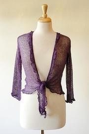  Purple Ruffle Cardigan