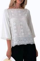  Naoko Crocheted Lace Blouse