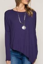  Asymmetrical Purple Top