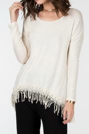 Cream Fringe Top