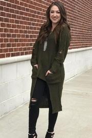  Distressed Hi-low Sweater
