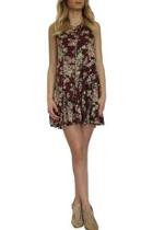  Wine Floral Dress