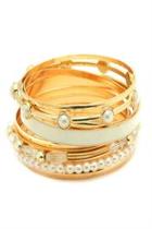  Stacked Gold Bangles