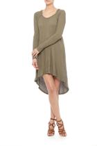  Olive Green Hoodie Dress