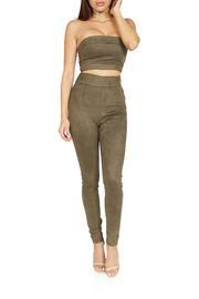  Suede Tube Top