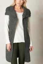  Gray Short Sleeve Cardigan