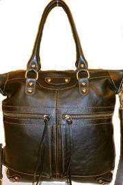 Black Leather Tote