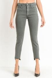  Olive Frayed-hem Jeans