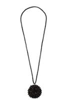  Swirl-glass-beads Disc-pendant-necklace