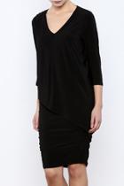  3/4 Sleeve Asymmetrical Dress