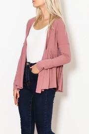  Peplum Knit Cardigan