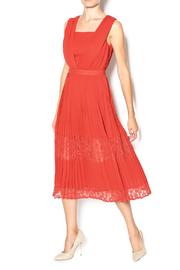  Pleated Chiffon Dress