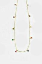  Rainbow Drops-sterling Necklace