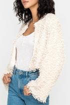  Chenille Cropped Jacket