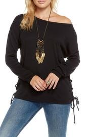  Side-tie Ribbed Top