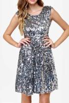  Silver News-flash Dress