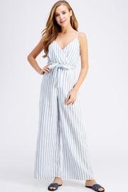  Belted Stripe Jumpsuit