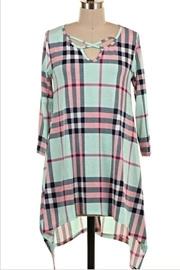  Strappy Plaid Tunic