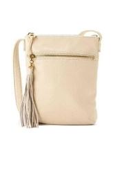  Beige Leather Crossbody