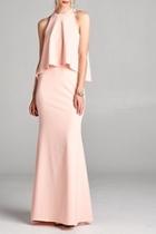  Blush Peplum Dress