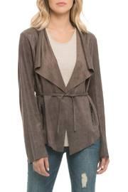  Faux Suede Tie Jacket