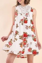  White-floral Print Dress