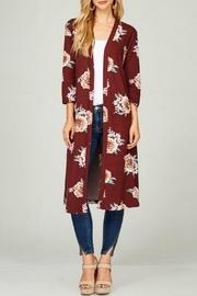 Burgundy Floral Duster