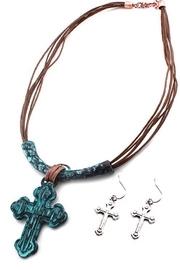  Multi String Cross-necklace