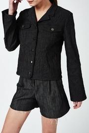  Crinkle Denim Jacket