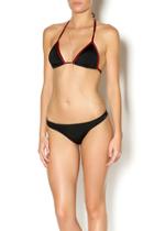  Black Maroon Triangle Top