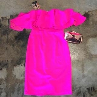 Hot Pink Ots Dress