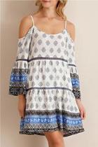  Border Printed Dress