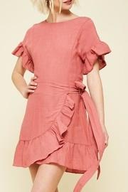 Ruffle Wrap Mini-dress