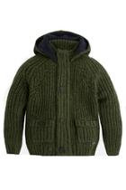  Knit-cardigan W/hood