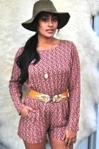  Pocket Feather Romper