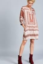  Satin Print Dress
