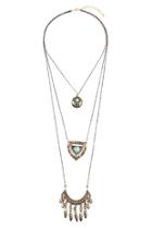  Turquoise Pendent Layer Necklace