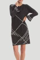  Checked Cuff Dress