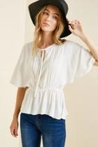  Peplum Flutter Top