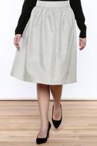  Silver Midi Skirt