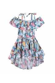  Vintage Butterfly Frilled Off Shoulder Dress