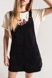  Black Corduroy Overall Dress