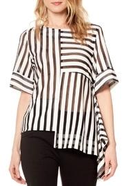 Striped Asymmetrical Top