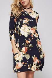  Floral Round Neck Dress