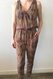  Sleeveless Print Jumpsuit